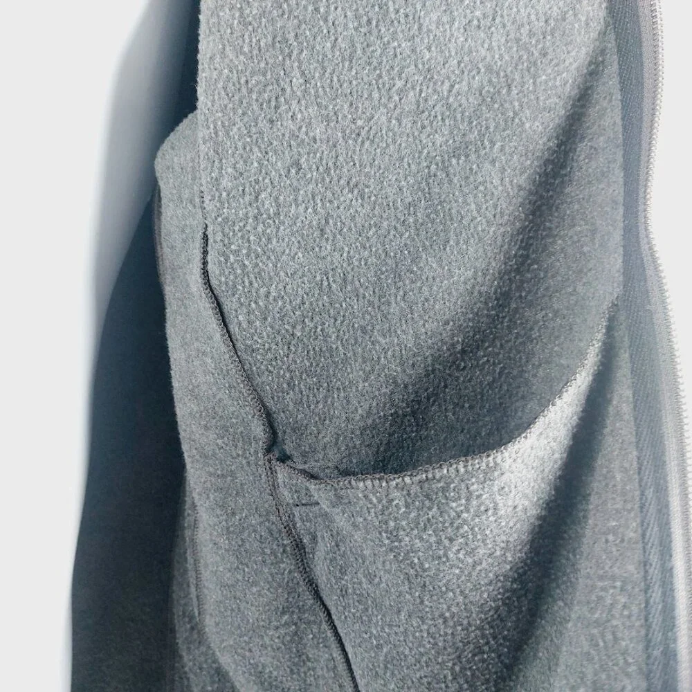 Apt. 9 Men's Black Gray Mock Neck Shell Fleece Full Zip Jacket Size L